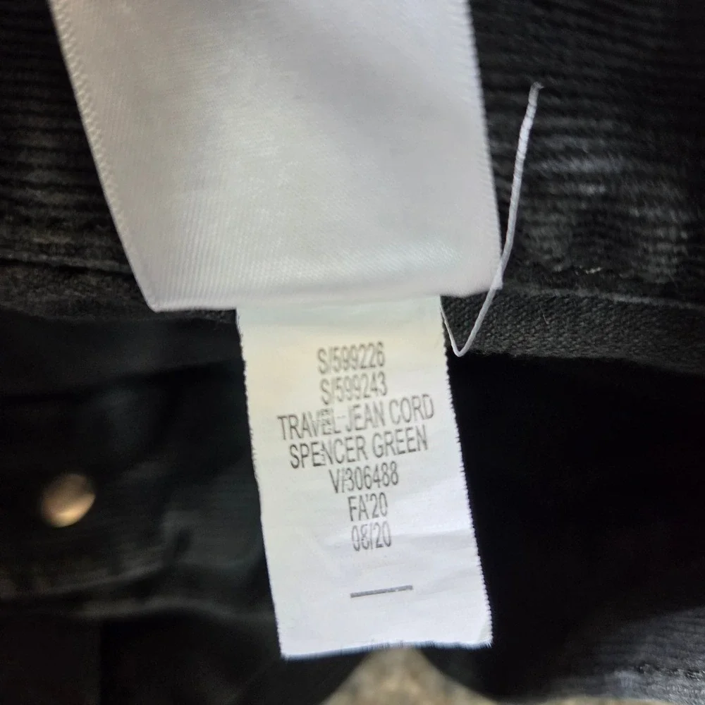 Banana Republic Slim Fit Travel Jean Cord Spencer Green Men 30x32 Corduroy Pants